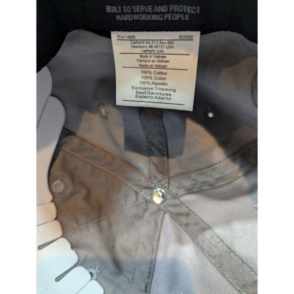 Carhartt Force Canvas Grey Strapback Cap Adjustable Hat Unisex - Picture 4 of 4